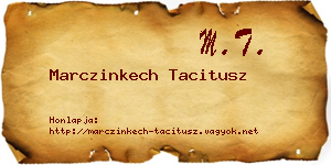 Marczinkech Tacitusz névjegykártya